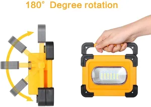 2026 New 30W Rechargeable <b>LED</b> Portable Work <b>Light</b> Aluminum Die Casting Solar Emergency <b>Workshop</b> Camping Garden Yard Road Hotel H - Product Image 5