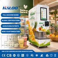 Fabricante de Máquinas Expendedoras Haloo, Máquina Expendedora de Batidos, Enfriador Inteligente con IA para Exteriores, Máquina Expendedora de Smoothies de Frutas Congeladas