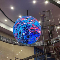 Fourniture d'usine de haute qualité taille personnalisée forme spéciale sphère LED boule écran affichage 360 degrés flexible pour la publicité d'exposition