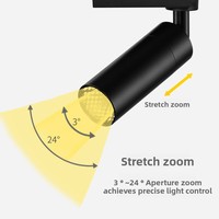 Spot LED Mijia moderne à angle étroit et zoom 3 degrés, en aluminium, à intensité variable, pour musées, bars, restaurants et salles à manger