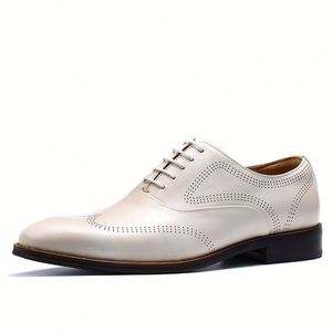 Chaussures pour hommes en cuir véritable de vachette de haute qualité, à semelle épaisse, rehaussantes, habillées et décontractées, pour affaires - Product Image 5