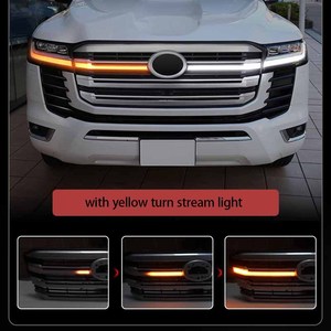 Grille LED de flux pour toyota Land Cruiser LC300 Grill 2022 + Grille <span class=keywords><strong>d</strong></span>'admission <span class=keywords><strong>d</strong></span>'air Accessoires extérieurs automobiles Kit de carrosserie - Product Image 5