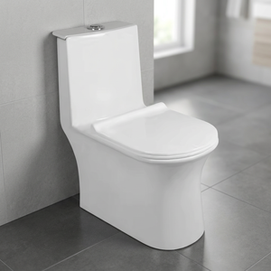 Hot Sale One-Piece <b>Ceramic</b> Toilet <b>Set</b> Floor-Mount Western Water Closet Squat <b>Pan</b> Sanitary Ware Bathroom Accessory Lavatory Use - Product Image 5