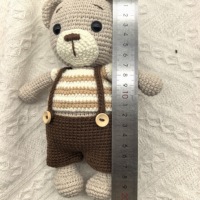 Promo! Boneka Beruang Amigurumi Rajutan Tangan Custom untuk Hadiah Anak