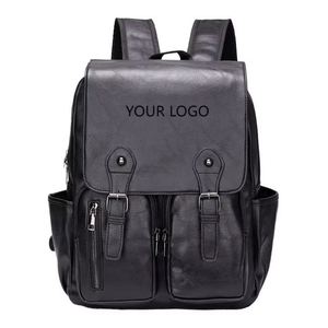 2026 Trending PU Polyester Custom Modern <b>Student</b> <b>Backpack</b> USB Zipper Closure Waterproof Laptop Bag Embroidery Stylish Travel - Product Image 1