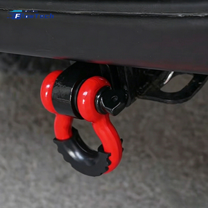 Crochet de remorquage tout-terrain robuste avec manille en D pour Jeep Wrangler, camion, SUV, remorque, récupération, acier noir thermolaqué - Product Image 4