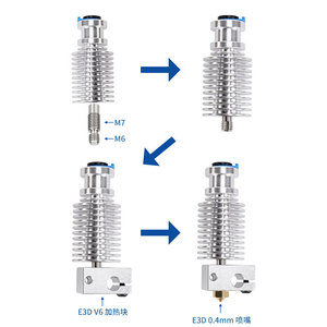 Kit de Extrusor Qipang 3D Printer Voron 2.4 Trident 0.1, E3D V6, Totalmente Metálico, para Hacerlo Usted Mismo - Product Image 2