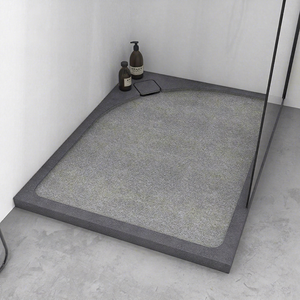 Plateau de douche moderne en granit antidérapant 120x90x5cm, pierre artificielle en céramique acrylique, plateau en acier inoxydable pour cabine de douche d'hôtel - Product Image 1
