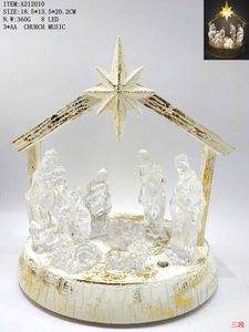 9 "קריסטל זוהר jesus לידה סצנת חג המולד סט לחג המולד סט מתנה - Product Image 3