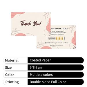 Carte de remerciement personnalisée pour les petites entreprises avec impression personnalisée disponible en plusieurs styles - Product Image 3
