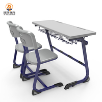 Études secondaires et supérieures double table et chaises pour les étudiants pour deux personnes Offres Spéciales modulaire mdf mobilier de bureau bureau