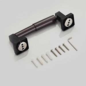 Gran oferta, accesorios de baño de acero inoxidable telescópicos extensibles de oro negro, productos de baño, juego de accesorios de baño - Product Image 5