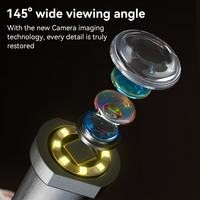 Semi-rigide industriel professionnel IP67 10 pouces 148 °   Caméra d'inspection endoscopique 8 LED Full HD pour canalisations et égouts