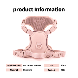 Harnais pour chien personnalisé de luxe, doux, sans traction, avec clip frontal, rembourré et personnalisable, pour chiens de grande, moyenne et petite taille - Product Image 1