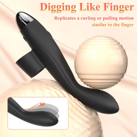 Vibrador de Clítoris con Control Remoto Tipo Dedo Dorado, 10 Modos de Vibración, Recargable por USB e Impermeable, para el Dormitorio