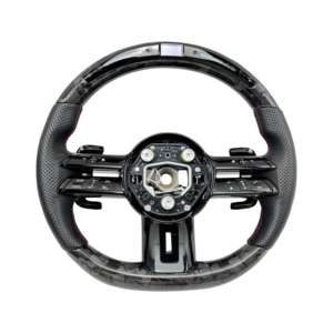 Volant de direction en fibre de carbone véritable avec LED personnalisé pour <span class=keywords><strong>Mercedes</strong></span> Benz <span class=keywords><strong>Amg</strong></span> <span class=keywords><strong>Gt</strong></span> S 2021 2022 <span class=keywords><strong>2023</strong></span>, volant de direction ancien à nouveau - Product Image 1