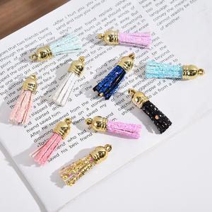 พู่หลากสีแบบกำหนดเองสำหรับทำพวงกุญแจ DIY หนัง PU เป็นมิตรกับสิ่งแวดล้อม ทนทาน สำหรับทำเครื่องประดับ ทำด้วยมือ - Product Image 3