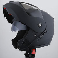 Casque de moto transfrontalier pour hommes et femmes avec double visière et design révélateur à double miroir - Commuter
