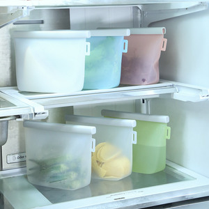 Reusable Silicone Storage Bag Customized BPA Free Reusable Silicone Food Storage Bag Ziplock