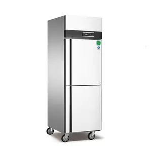 Commercial stainless steel upright ventilated 2 doors custom refrigerator for kitchen