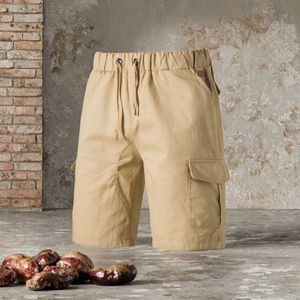 Pantalones Cortos Cargo para Hombre, Cintura Elástica, Color Cian, Mezcla de Algodón Táctica, Corte Holgado, Informales para el Trabajo, Tallas Grandes - Product Image 3