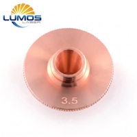 D28-D-15-S Nozel Pemotong Laser Booster Lapisan Tunggal Nitrogen Clean Cut Suku Cadang Tembaga untuk Mesin Fiber Daya Tinggi
