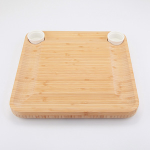 Plateau à fromage en bambou avec outils, plateau de service en bois de 12x16 pouces pour apéritifs et accompagnements de vin - Product Image 4
