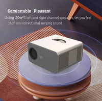 Mini Proyector LED 1080p Android de Tiro Corto, Inalámbrico, WiFi 5G, Smart TV, 3D, para Cine en Casa, Videojuegos y Exteriores