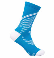 Chaussettes de compression jacquard personnalisées en gros, chaussettes de sport tricotées respirantes à séchage rapide pour la course à pied, le football et les sports