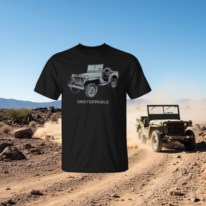 Camiseta Unstoppable Jeep de algodón negro para adulto, talla mediana - Product Image 3