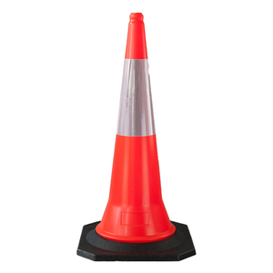 トップセーフ1000mm警告反射ロードコーンポール道路PVC交通コーン高速道路警告用 - Product Image 1
