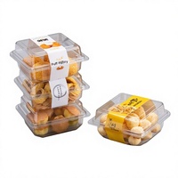 Pâtisseries occidentales en sachet : Gâteau mochi en pâte feuilletée, saveur lait et crème fraîche, emballage plastique PET transparent