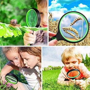 Lupa de mano de 85mm 10X, lupa de lectura inastillable para personas mayores y niños, lupa de cristal <span class=keywords><strong>Real</strong></span> con antideslizante - Product Image 2