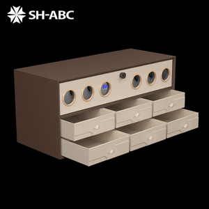 スマート電子式腕時計ワインダー 高級3層レザー引き出しシステム ウォークインクローゼット用 ジュエリー収納付き - Product Image 3