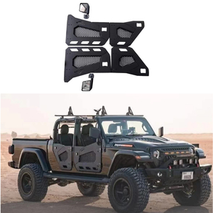 4PCS AVANT + <span class=keywords><strong>ARRIÈRE</strong></span> Lantsun JL1172 Demi-portes en acier pour Jeep pour Wrangler JL Gladiator JT 4 PORTES - Product Image 6