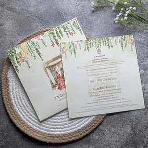 Invitation de mariage personnalisée de style classique, impression personnalisée pour une cérémonie de mariage romantique - Product Image 4