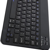 Ultra ince BT klavye taşınabilir Mini kablosuz klavye Apple iPad iPhone Samsung için şarj edilebilir Tablet telefon Android 10 "abd