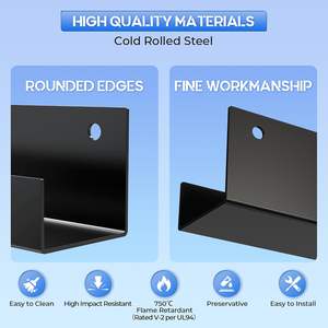 Support mural pour disques vinyles <span class=keywords><strong>en</strong></span> métal robuste <span class=keywords><strong>en</strong></span> forme de <span class=keywords><strong>U</strong></span> Étagère murale du fabricant personnalisable pour la collection de disques - Product Image 4