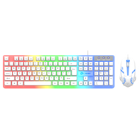 Clavier et souris de jeu Lantronlife GTX-350, vente en gros d'usine, clavier et souris de jeu pas chers - Blanc