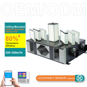 Système de ventilation ERV en matériau EPP avec récupération de chaleur pour une unité à fonctionnement silencieux, capteur intelligent de CO2 et de température, flexible pour hôtels - Product Image 1