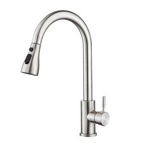 Venta Directa de Fábrica: <span class=keywords><strong>Grifo</strong></span> Extensible Moderno de Cerámica Cepillada para <span class=keywords><strong>Cocina</strong></span>, Agua Fría y Caliente para Lavar Verduras y Platos - Product Image 1