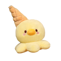 Adorables porte-clés en peluche animaux crème glacée en 4 styles, super doux en fourrure de lapin, anti-stress pour sacs, petits cadeaux pour tous les âges