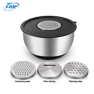 Utensilios de cocina Ahorro de espacio Almacenamiento 5 piezas Ensaladeras Catering <span class=keywords><strong>Bowl</strong></span> Set, <span class=keywords><strong>SS</strong></span> Ensalad Mixing Bowls - Product Image 5