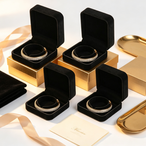 Caja de Terciopelo Premium para Collares, Rectangular, con Almohadilla de Terciopelo Suave, Caja de Regalo para Pulseras, para Empaque de Joyería de Compromiso - Product Image 5