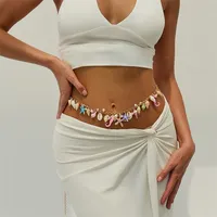 Chaîne de taille RINHOO Boho avec pendentif étoile de mer et coquillage, perles tendance, hippocampe, chaîne de ventre pour bikini, bijoux de corps pour femme