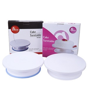Mejor venta DIY 360 grados antideslizante giratorio pastel tocadiscos y herramientas de pastelería con caja de Color que incluye alfombrilla para hornear - Product Image 2