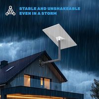 Kit de Support Mural Long pour Starlink Internet Satellite Génération 3 avec Adaptateur de Poteau Blanc pour Antenne Starlink V3