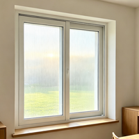 Ventana Corredera de Aleación de Aluminio Blanca Personalizada con Cerradura Interior, Ventana de Vidrio Impermeable para Apartamento, Dormitorio, Baño
