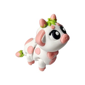 จี้พิมพ์ลายวัวสีชมพูสำหรับ3D งานหัตถกรรมเครื่องประดับสำหรับของขวัญจบการศึกษาและล้างบาปโมเดลสัตว์ที่สร้างสรรค์ - Product Image 4