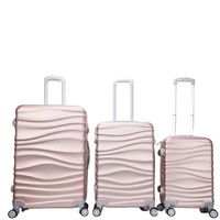 Offre Spéciale 3 pièces ABS chariot ensemble de bagages coloré et à la mode maquillage voyage valise externe femmes PU boîte-cadeau valise